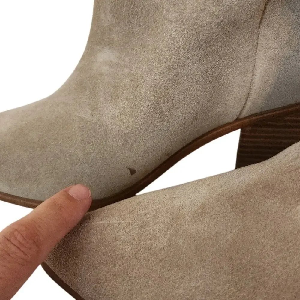 New Nine West Kadon Tan Suede Western Style Slouchy Boot 9.5M